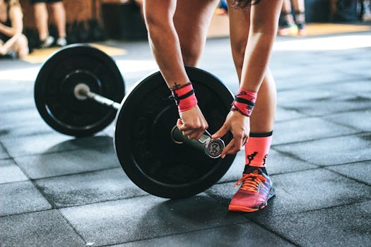 barbell, gym, fitness and strength training